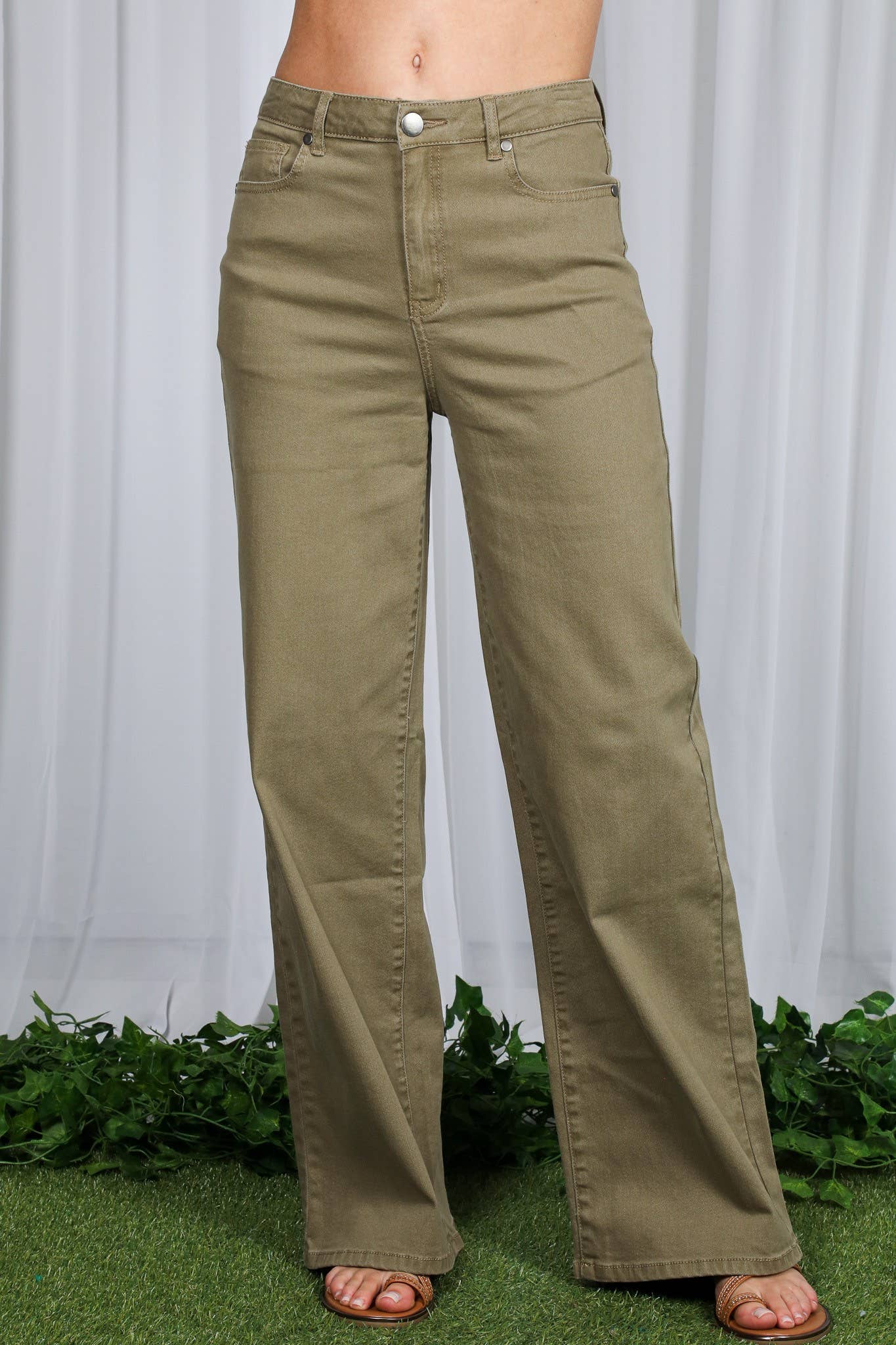 Straight Leg Cotton Long Span Pants VP83031