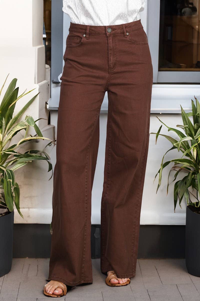 Straight Leg Cotton Long Span Pants VP83031