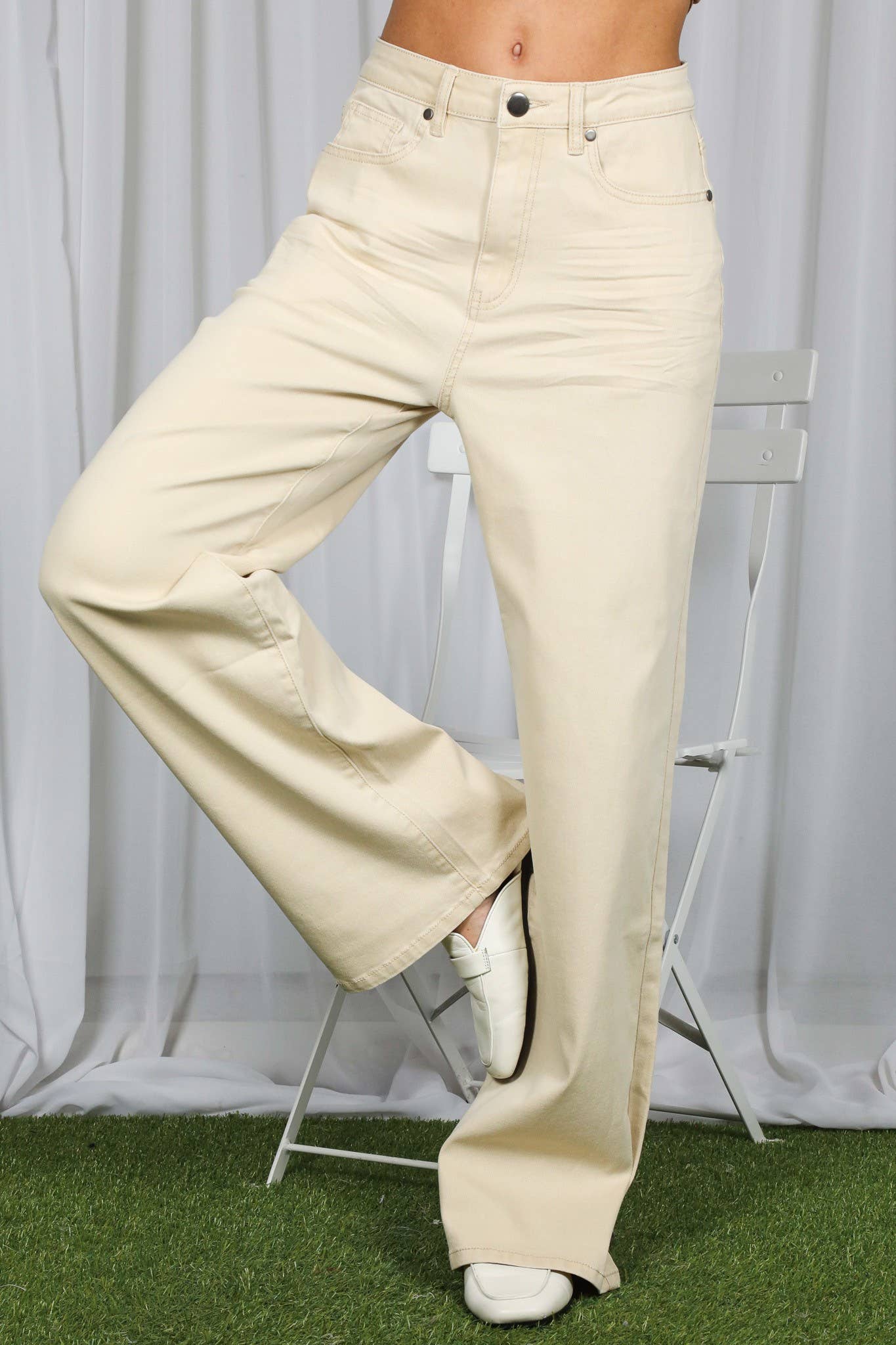 Straight Leg Cotton Long Span Pants VP83031