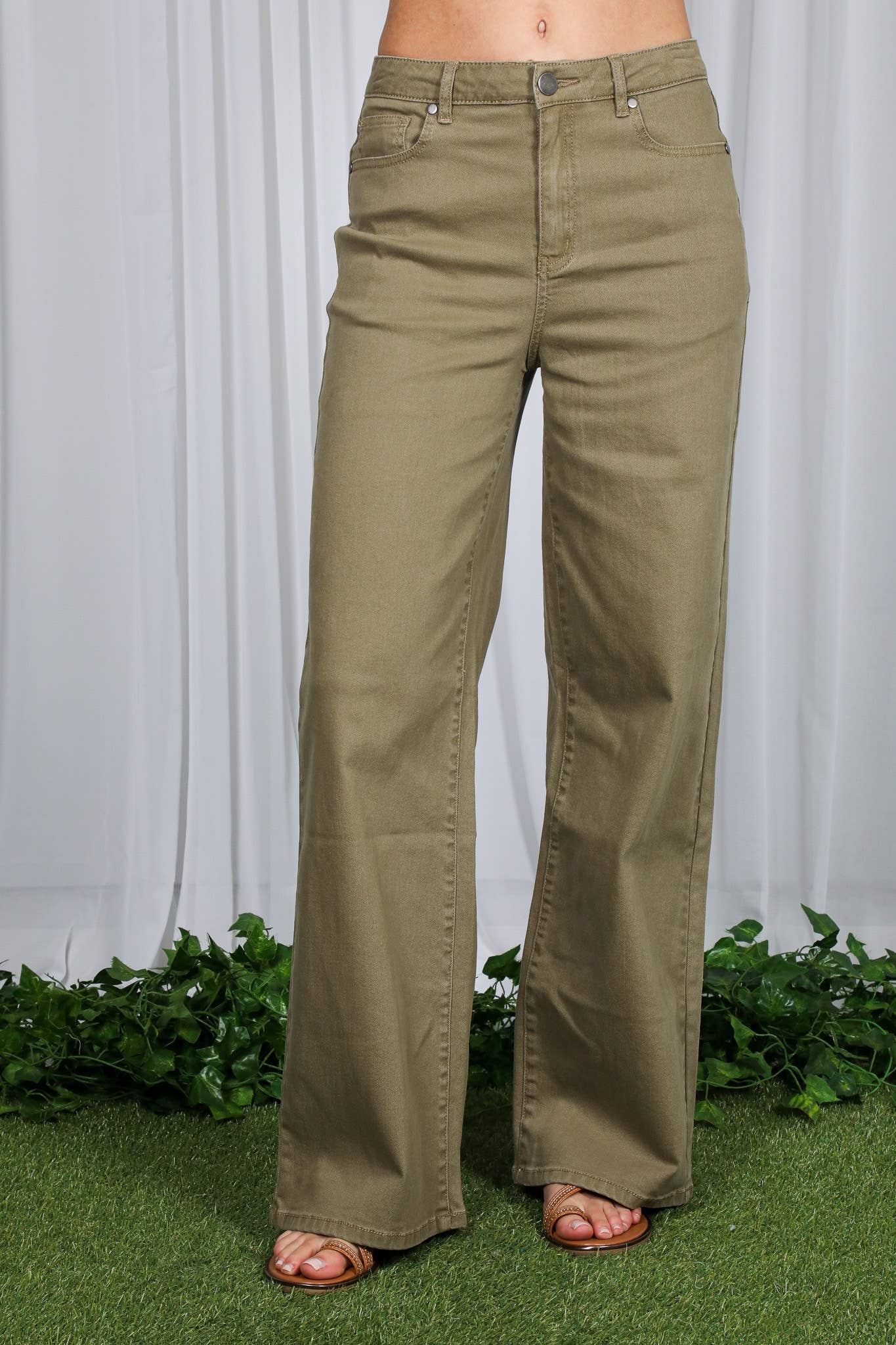 Straight Leg Cotton Long Span Pants VP83031