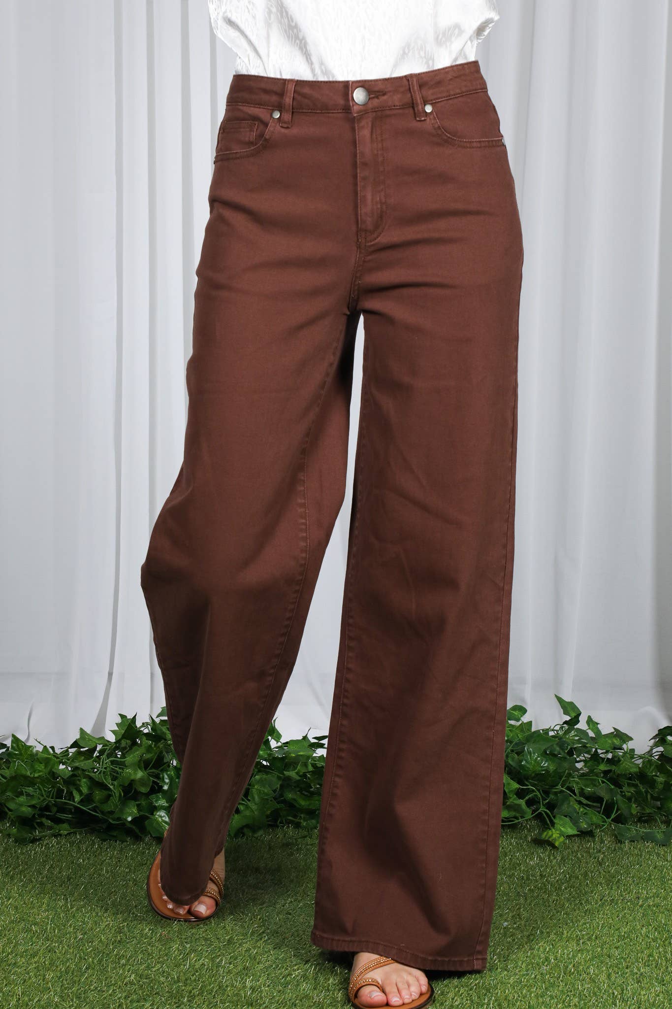 Straight Leg Cotton Long Span Pants VP83031