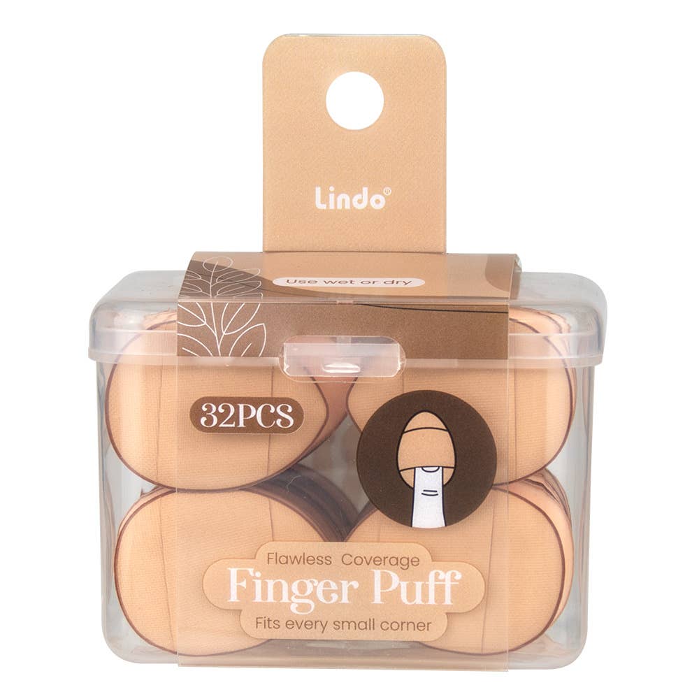 Lindo 32PCS Flawless Coverage Finger Makeup Puff