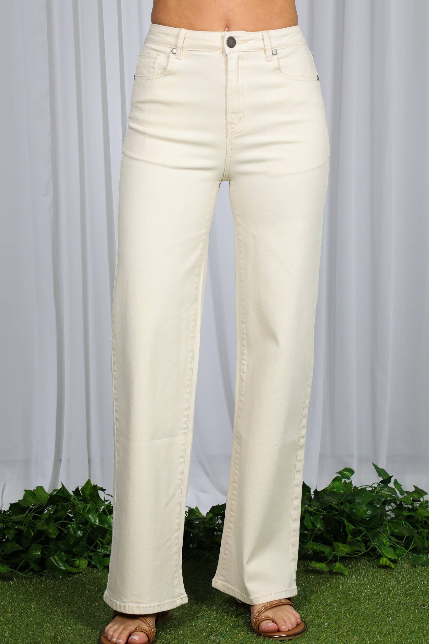 Straight Leg Cotton Long Span Pants VP83031