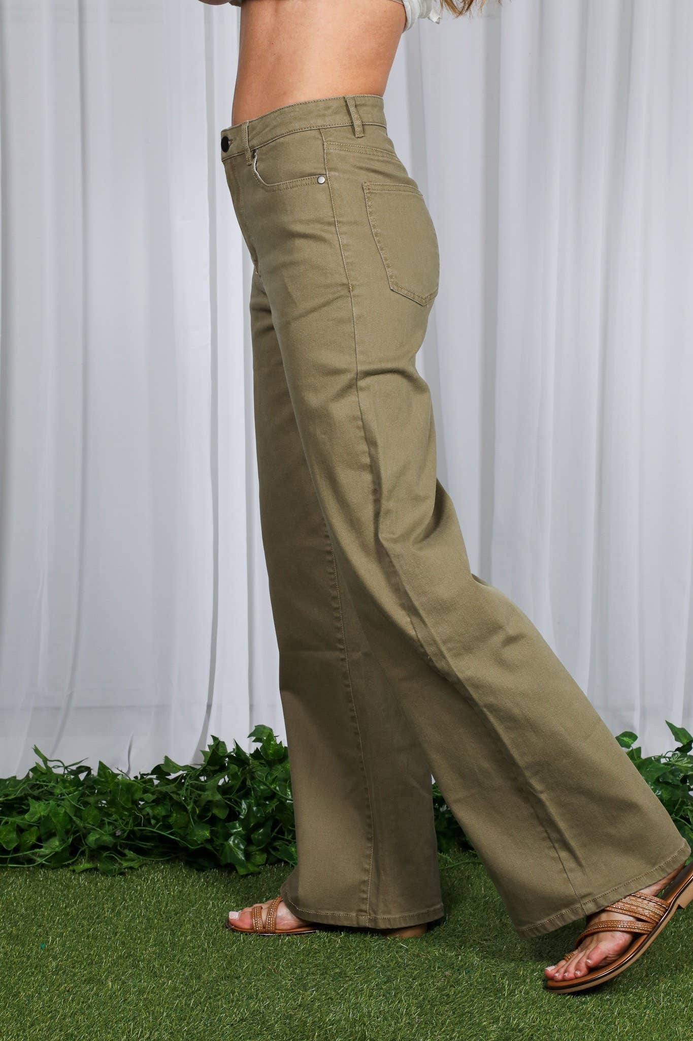 Straight Leg Cotton Long Span Pants VP83031