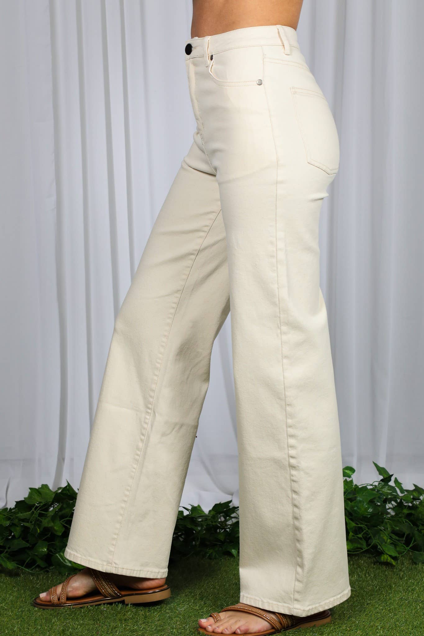 Straight Leg Cotton Long Span Pants VP83031