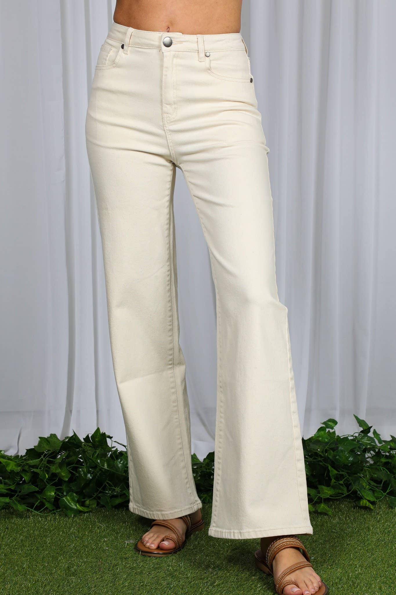 Straight Leg Cotton Long Span Pants VP83031