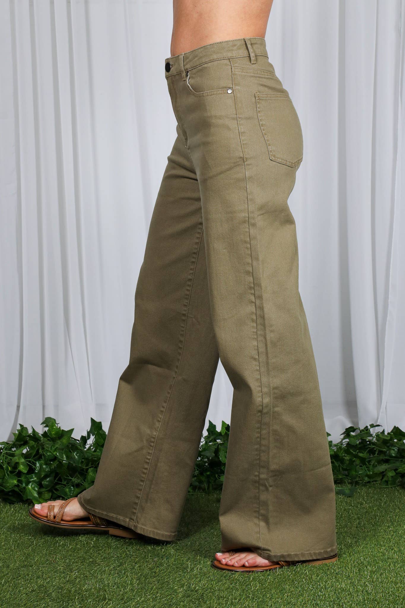 Straight Leg Cotton Long Span Pants VP83031