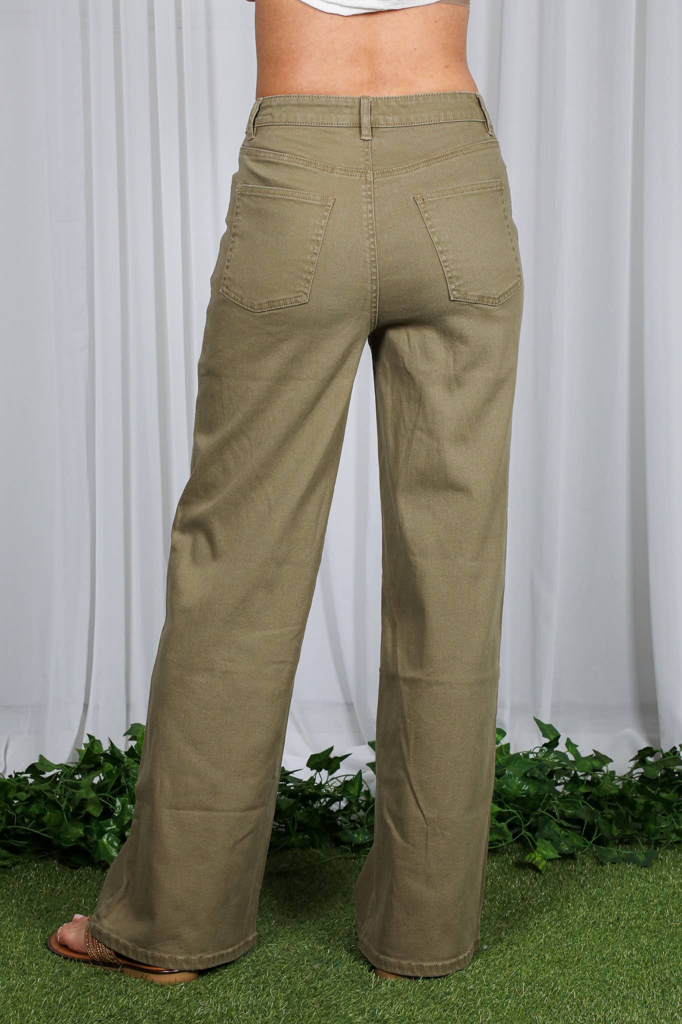 Straight Leg Cotton Long Span Pants VP83031